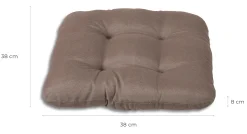 GO-DE Sitzkissen 40 x 40 cm taupe