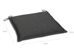 GO-DE Sitzkissen Dora 45 cm x 47 cm x 5 cm, grau, anthrazit