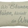 GO-DE Sprüchekissen 60 x 40 x 12 cm, beige