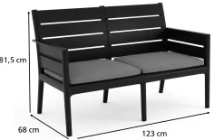 Grandsoleil Gartenmöbel-Set Panka anthrazit