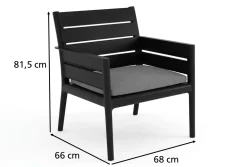 Grandsoleil Gartenmöbel-Set Panka anthrazit