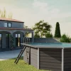 Gre Composite Pool oval grau 524 x 386 x 124 cm