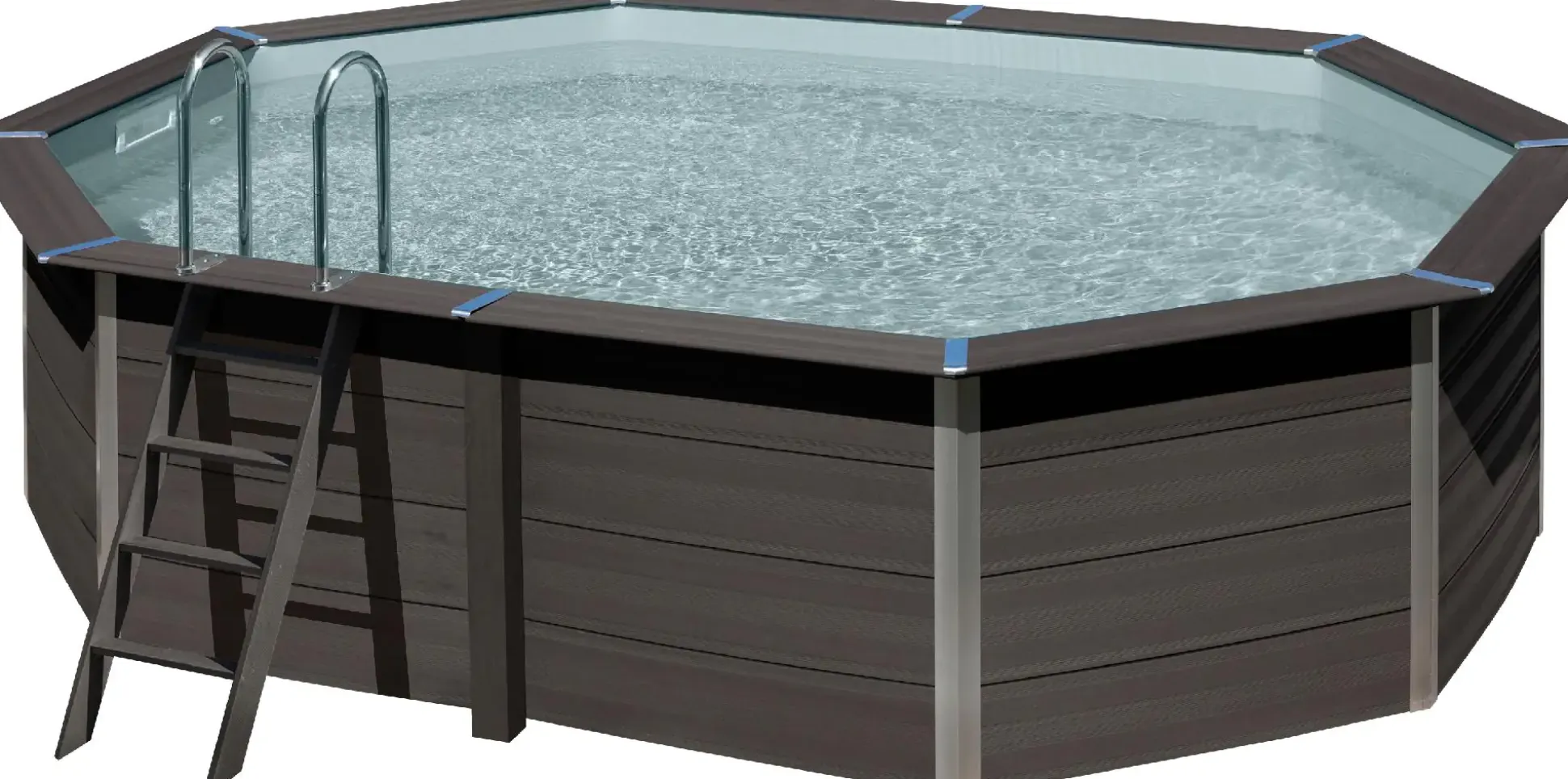 Gre Composite Pool oval grau 524 x 386 x 124 cm