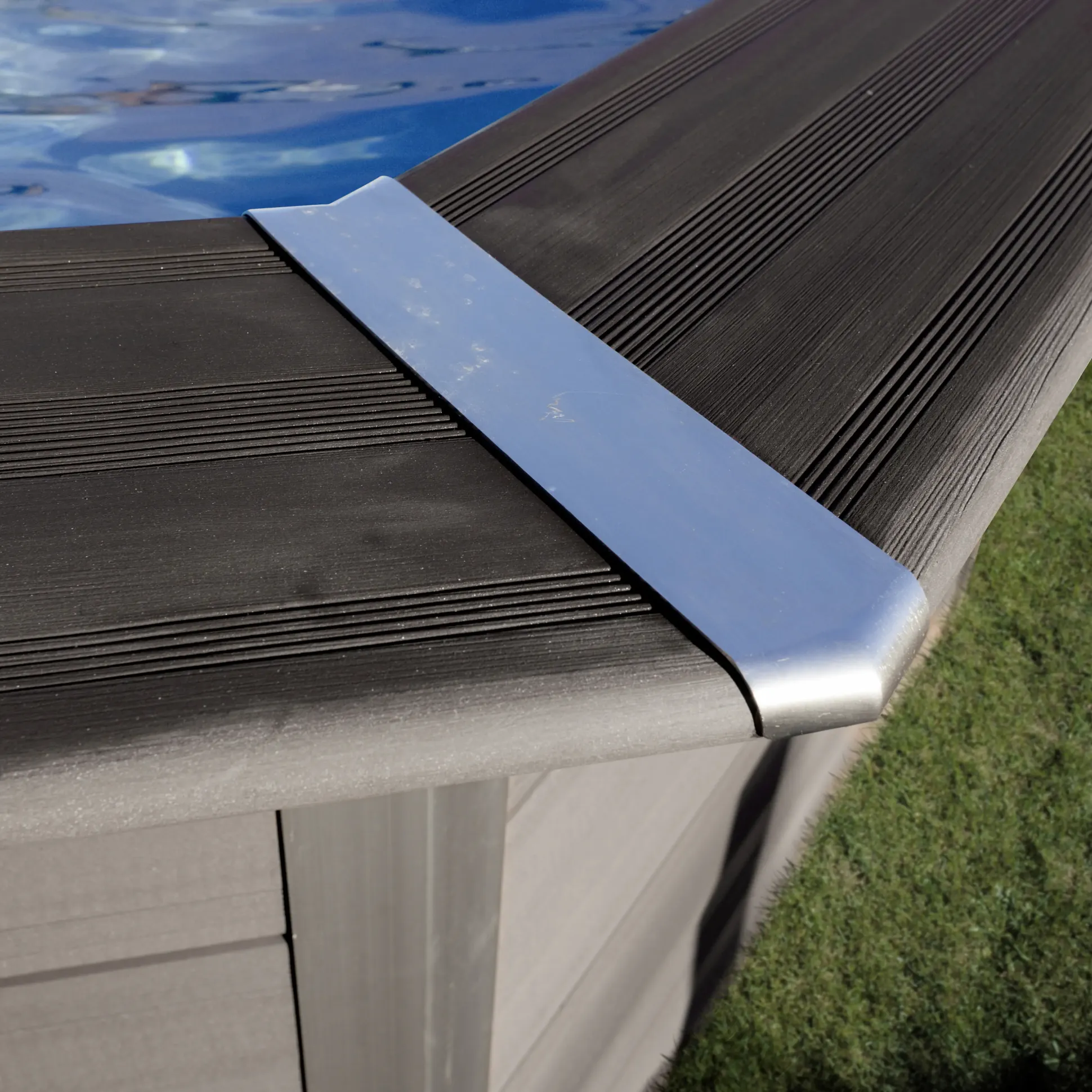 Gre Composite Pool oval grau, 524 x 386 x 124 cm