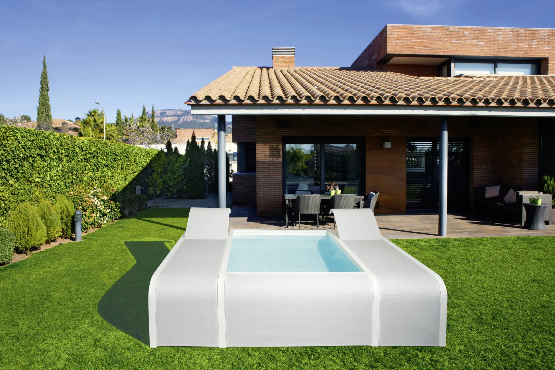Gre Pool Mariposa weiß 282 x 219 x 60 cm
