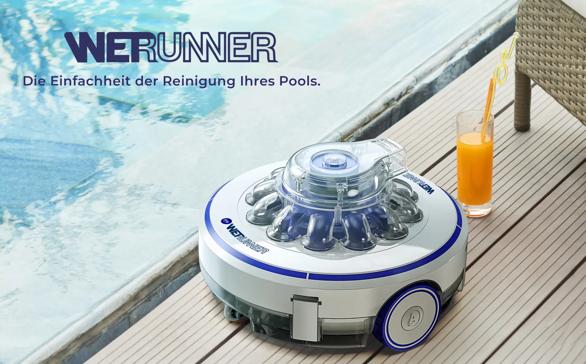 Gre Poolreiniger Wet Runner für Pools bis zu 7 x 5 m