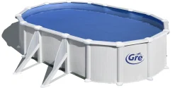 Gre Stahlwandpool Atlantis oval 610 x 375 x 132 cm, weiß