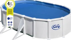 Gre Stahlwandpool Atlantis oval 500 x 300 x 132 cm, weiß