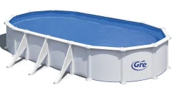 Gre Stahlwandpool Atlantis oval 730 x 375 x 132 cm, weiß