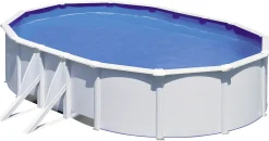 Gre Stahlwandpool Fidji oval 610 x 375 x 120 cm weiß