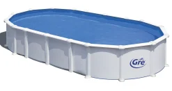 Gre Stahlwandpool Haiti oval 730 x 375 x 132 cm, weiß