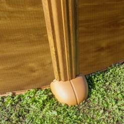 Gre Stahlwandpool Mauritius rund Ø 550 x 132 cm Holzdekor