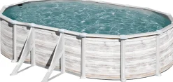 Gre Stahlwandpool oval mit Nordicoptik 500 x 300 x 132 cm