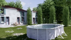 Gre Stahlwandpool oval mit Nordicoptik 500 x 300 x 132 cm