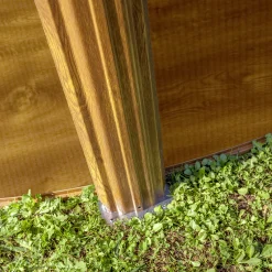 Gre Stahlwandpool Pacific rund Ø 350 x 120 cm Holzdekor
