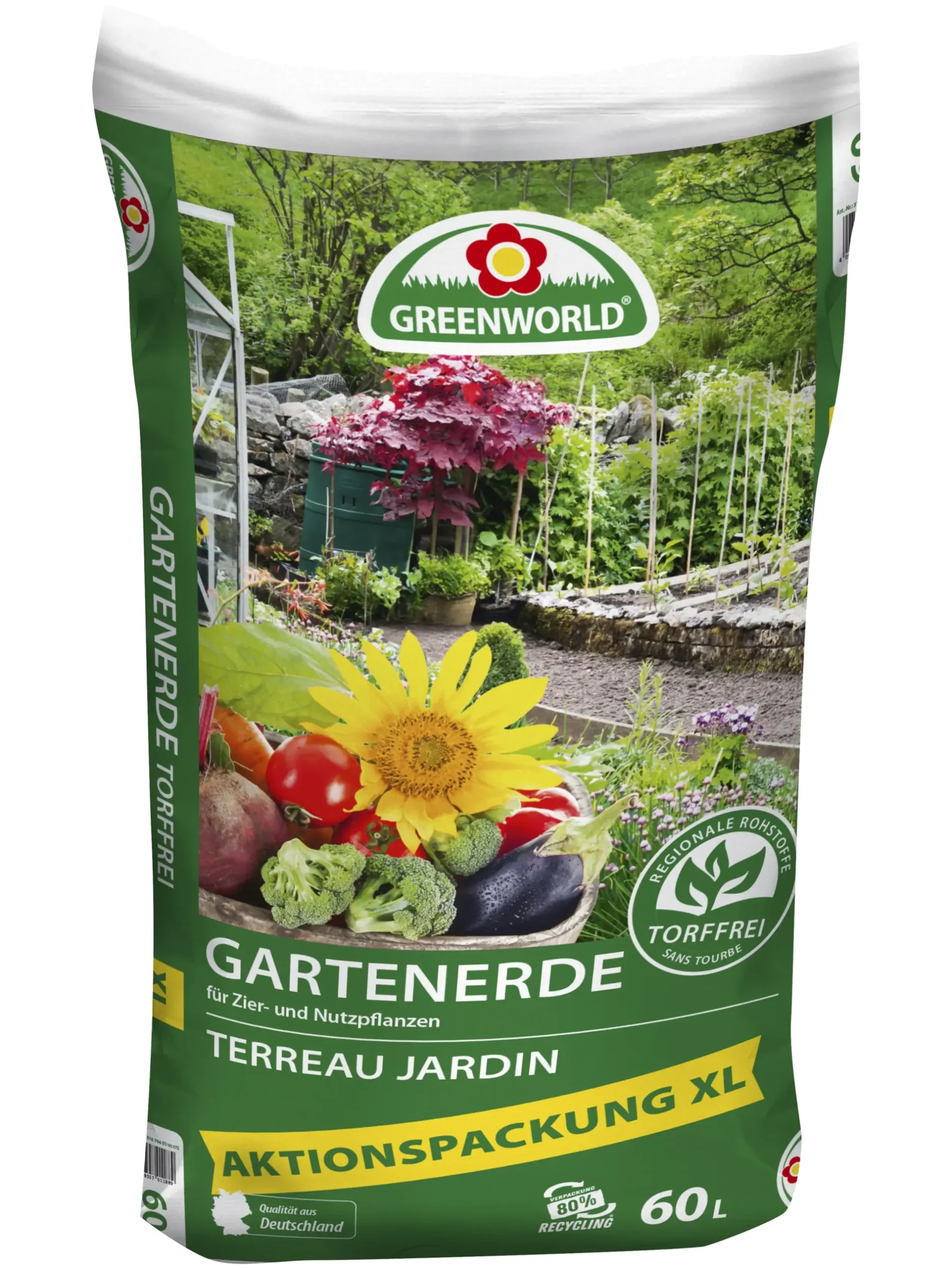 Greenworld Gartenerde XL torffrei 60 L