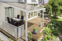 Gutta Premium Terrassendach 309,4 x 306 cm weiß Acryl bronce 16 mm