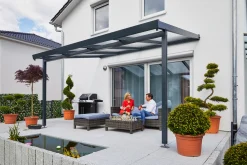 Gutta Premium Terrassendach 410,2 x 306 cm anthrazit Acryl bronce 16 mm