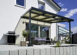 Gutta Premium Terrassendach 410,2 x 306 cm anthrazit Acryl bronce 16 mm