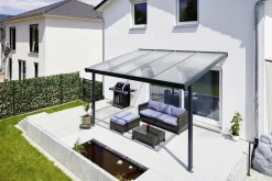 Gutta Premium Terrassendach 410,2 x 406 cm anthrazit Acryl klar 16 mm