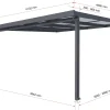 Gutta Premium Terrassendach 410,2 x 406 cm anthrazit PC weiß opal 16 mm