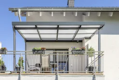 Gutta Premium Terrassendach 410,2 x 406 cm anthrazit PC weiß opal 16 mm