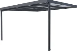 Gutta Premium Terrassendach 410,2 x 406 cm anthrazit PC weiß opal 16 mm