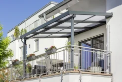 Gutta Premium Terrassendach 410,2 x 406 cm anthrazit PC weiß opal 16 mm