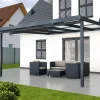 Gutta Premium Terrassendach 410,2 x 406 cm anthrazit PC klar 16 mm