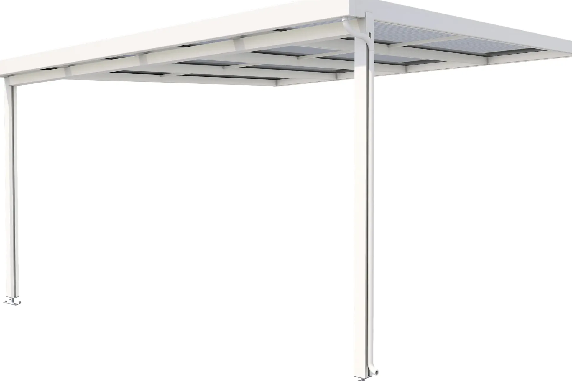 Gutta Premium Terrassendach 410,2 x 406 cm weiß Klima blue 16 mm