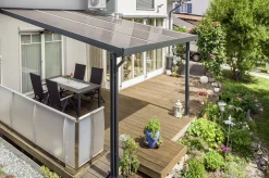 Gutta Premium Terrassendach 309,4 x 306 cm anthrazit PC bronce 16 mm