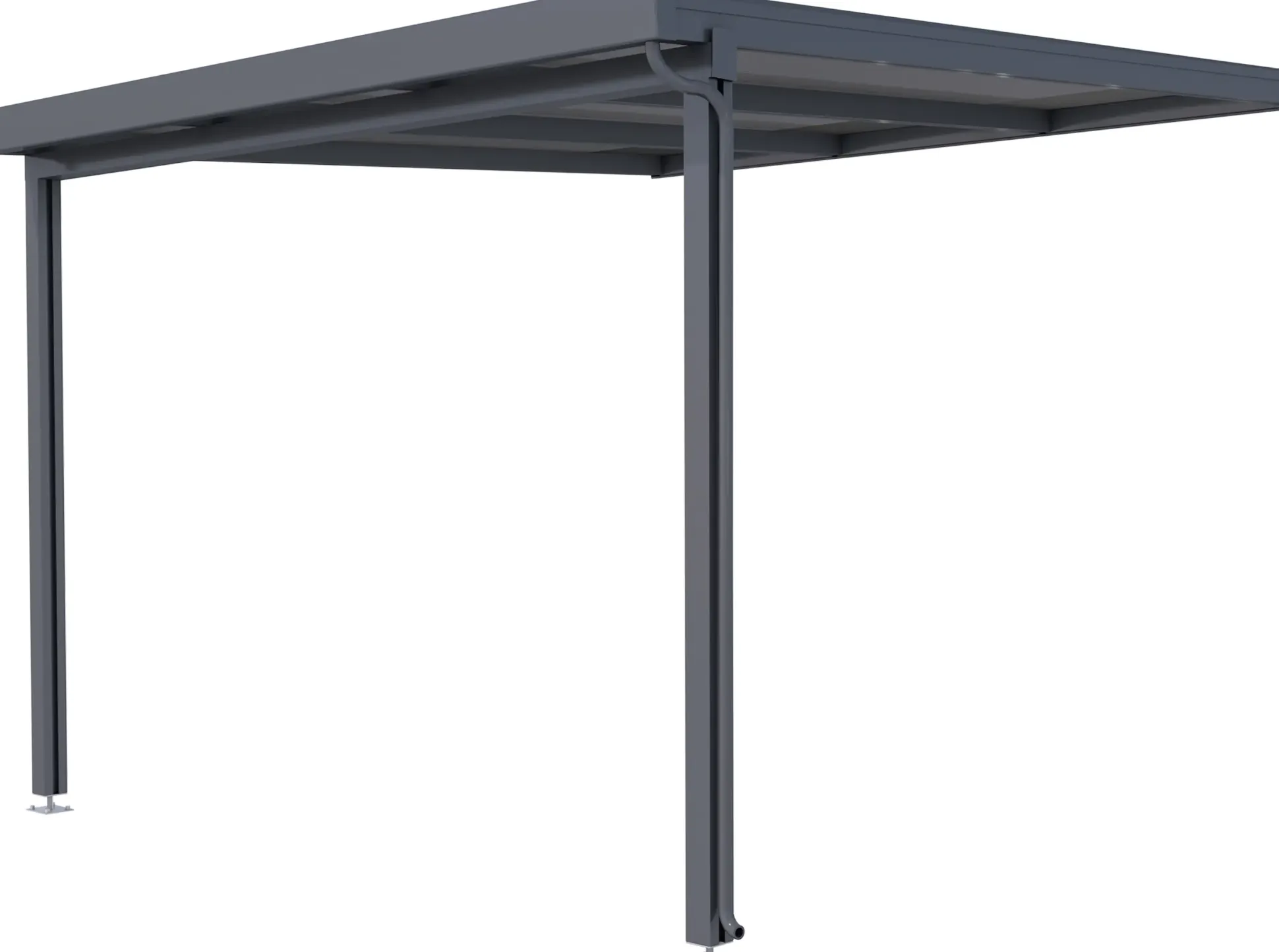 Gutta Premium Terrassendach 309,4 x 306 cm anthrazit PC weiß opal 16 mm