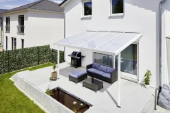 Gutta Premium Terrassendach 410,2 x 306 cm weiß PC weiß opal 16 mm