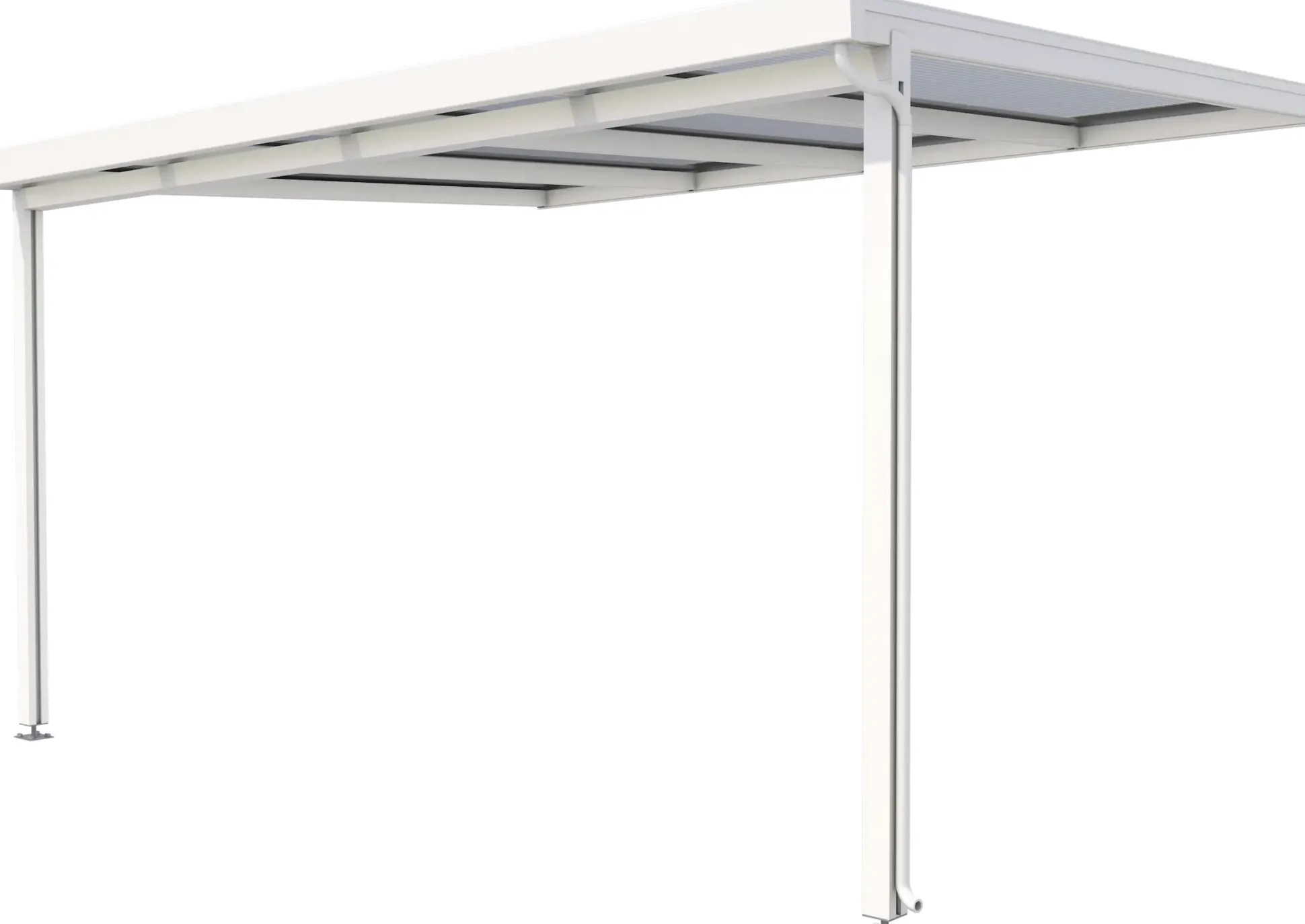 Gutta Premium Terrassendach 410,2 x 306 cm weiß PC weiß opal 16 mm