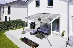 Gutta Premium Terrassendach 410,2 x 406 cm weiß PC bronce 16 mm
