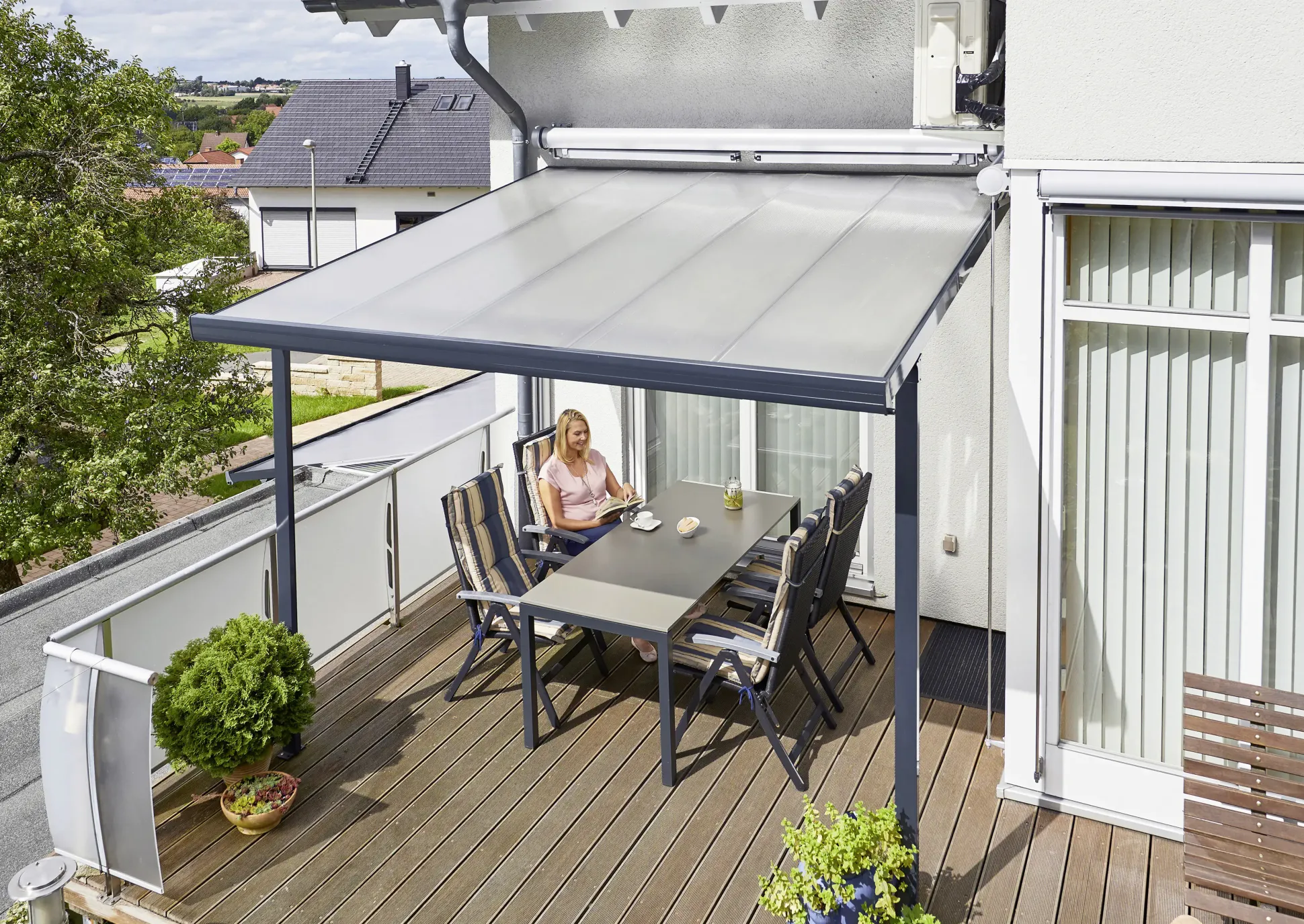 Gutta Terrassenüberdachung Basic 306x306cm anthrazit