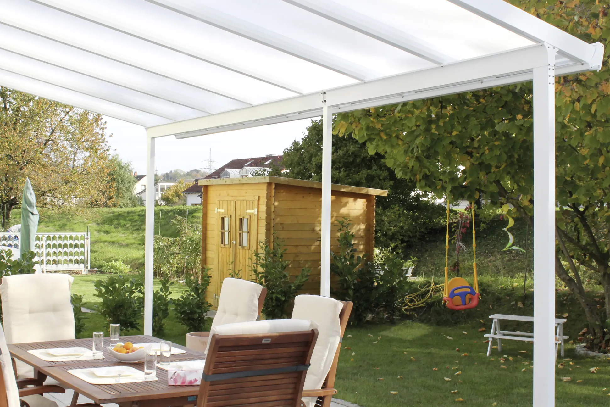 Gutta Terrassenüberdachung Basic 426x306cm weiß