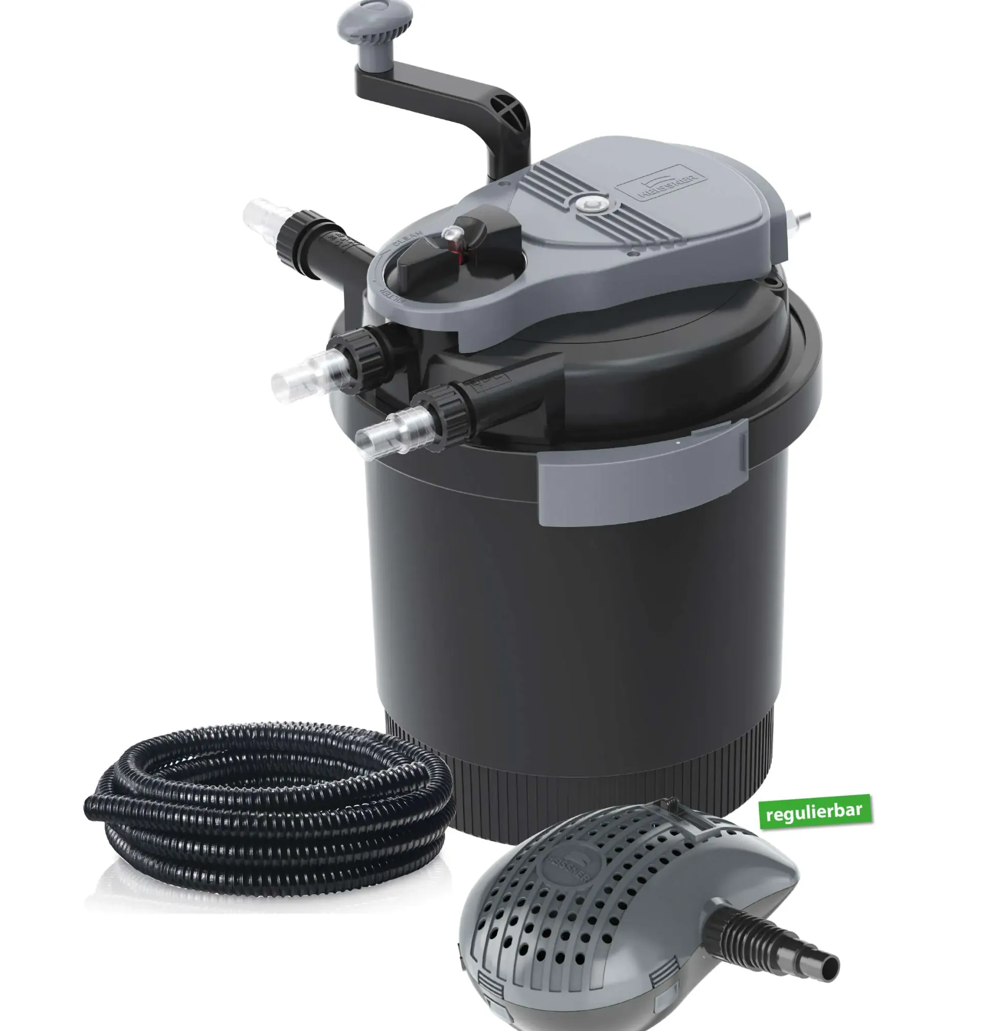 Heissner Druckfilter-Set HLF 4000 mit UVC-Klärer für Teiche bis 4.000 l