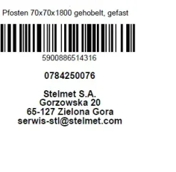 Holzpfosten Sichtschutzzaun 180 x 7 x 7 cm anthrazit
