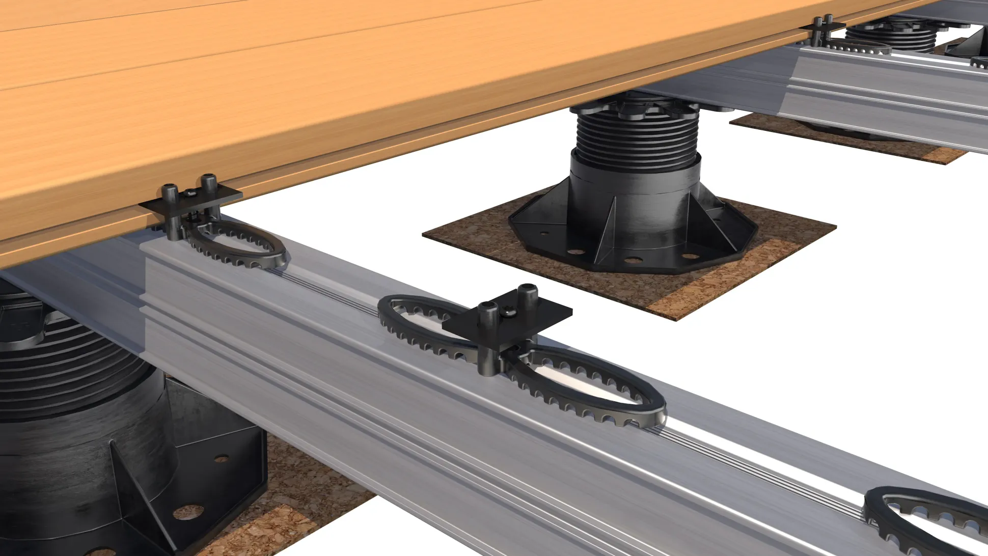 HSI Terra Deckclip mit Klemmplatte inkl. Schrauben für Terrassendiele - 20 Stück