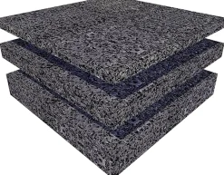 HSI Terra Unterlegpads für Terrasse 7 x 7 x 6 cm Kautschukgranulat schwarz - 30 Stk.