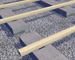 HSI Terra Unterlegpads für Terrasse 7 x 7 x 6 cm Kautschukgranulat schwarz - 30 Stk.