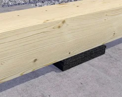HSI Terra Unterlegpads für Terrasse 7 x 7 x 1 cm Kautschukgranulat schwarz - 50 Stk.
