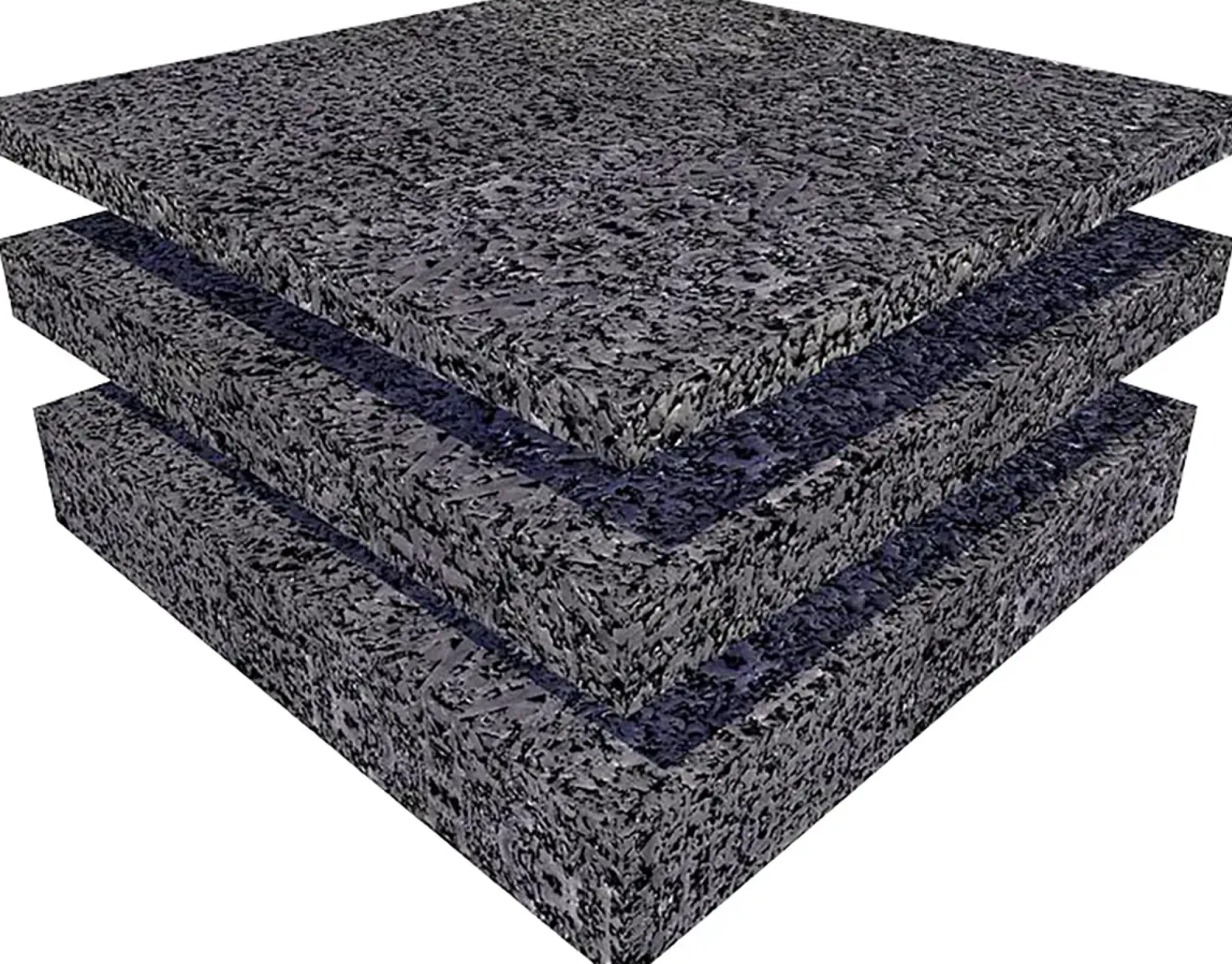 HSI Terra Unterlegpads für Terrasse 7 x 7 x 1 cm Kautschukgranulat schwarz - 50 Stk.