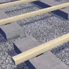 HSI Terra Unterlegpads für Terrasse 7 x 7 x 1 cm Kautschukgranulat schwarz - 25 Stk.