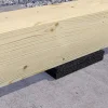 HSI Terra Unterlegpads für Terrasse 7 x 7 x 3 cm Kautschukgranulat schwarz - 25 Stk.