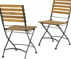 iWerk Garten-Essgruppe Akazie schwarz 4 Personen
