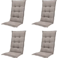 Jardin Gartenstuhl-Set Aruba mit Auflagen graphit/taupe 8-tlg.