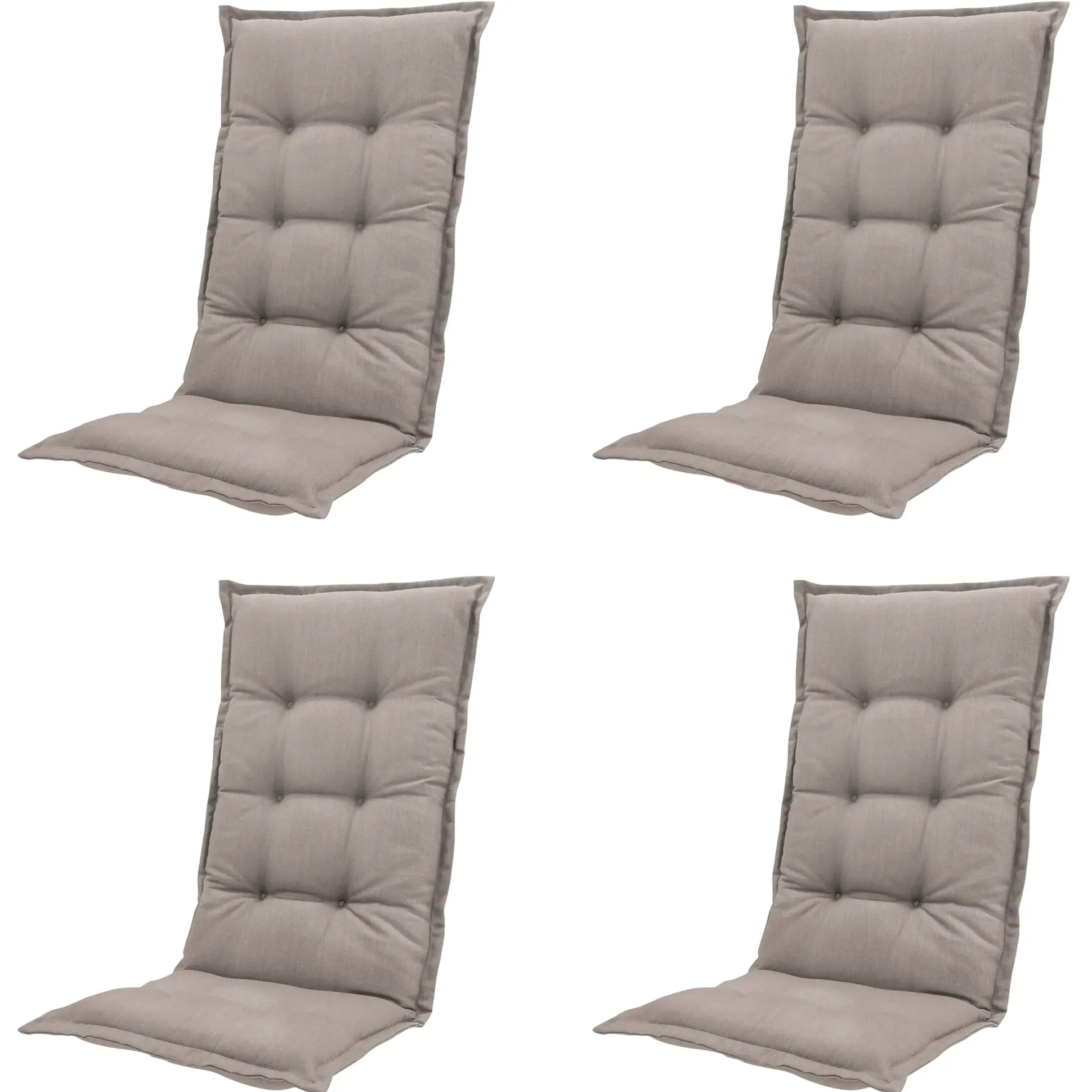 Jardin Gartenstuhl-Set Aruba mit Auflagen graphit/taupe 8-tlg.