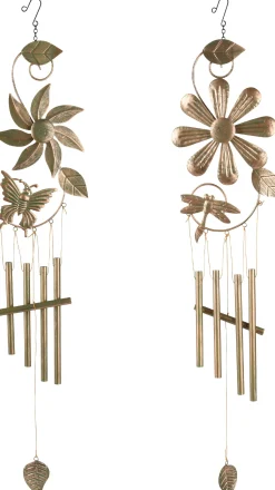 Kaemingk Windspiel Blumen Eisen braun 85 cm
